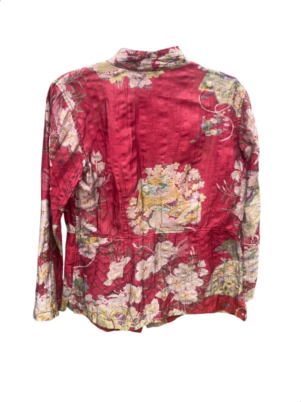 Citron Women's Rich Ted/Burgundy Floral top/Jacket, Career, Parties, M